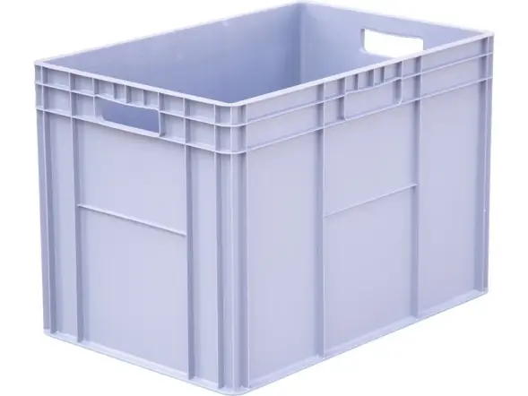 Ящик пластиковый сплошной, 600х400х420 мм, серый [942.02.02.03 М]