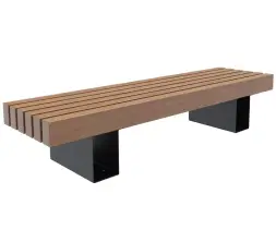 Скамейка стальная «Лондон» без спинки 2,5 м