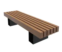 Скамейка стальная «Лондон» без спинки 2,5 м