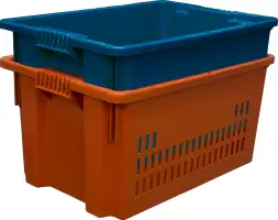 Ящик пластиковый перфорированный, 600x400x300 мм, 52 л, зеленый [602]