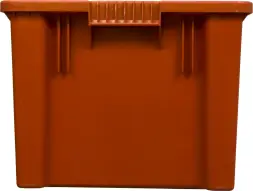 Ящик пластиковый перфорированный, 600x400x300 мм, 52 л, зеленый [602]