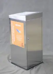 Урна Маскарад 390х390х890 мм для масок и перчаток с педалью