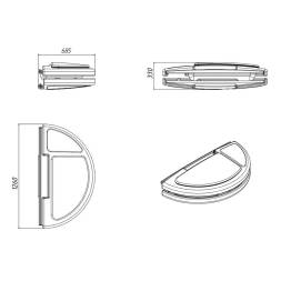Крышка колодца Rostok складная