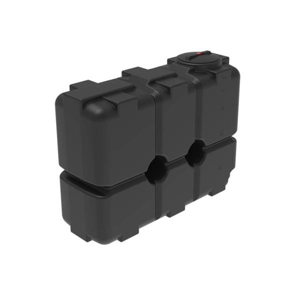 Емкость пластиковая для воды и дизельного топлива ST 2000 л с патрубками d100мм и резьбовой крышкой под плотность вещества до 1.0 г/см3, черный