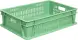 Ящик пластиковый перфорированный, 600x400x150 мм, 36 л, зеленый [433]