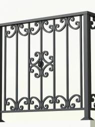 Металлическое балконное ограждение БО-17, 1 пог. м.