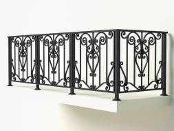 Металлическое балконное ограждение БО-23, 1 пог. м.