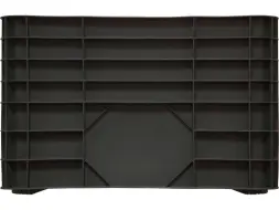 Ящик пластиковый сплошной, 710x500x455 мм, 122 л, черный [425]