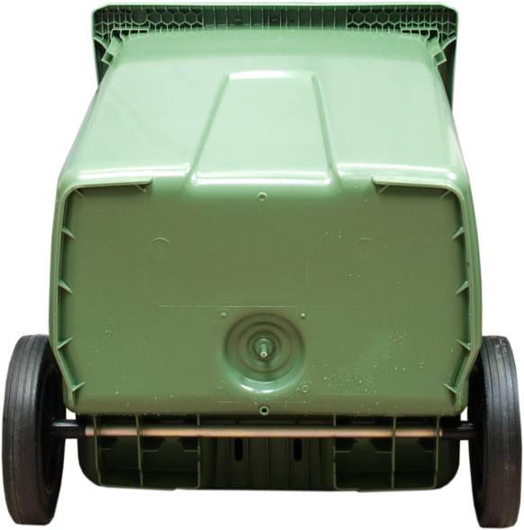 Мусорный контейнер на колёсах, 370 л, зеленый