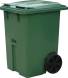 Мусорный контейнер на колёсах, 370 л, зеленый