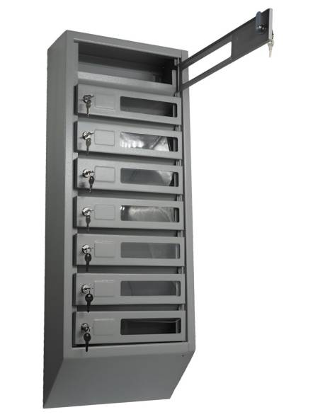 Ящик почтовый узкий с окошком и задней стенкой ЯПВЗС-8