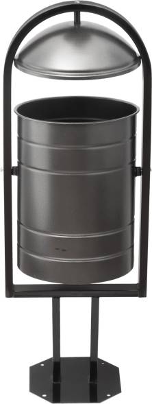 Урна мусорная уличная, 370х300х1000 мм, серебристый