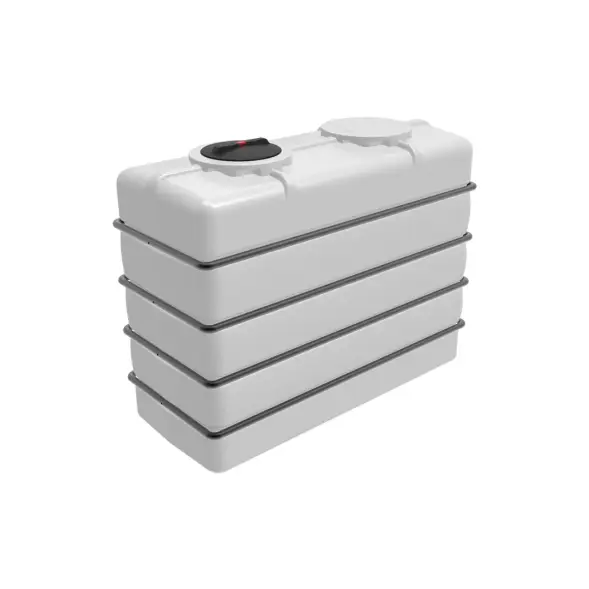 Емкость K 3000л под плотность до 1.2 г/см3 белая в обрешетке