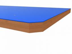 Накладка на столешницу из стали 3 мм с порошковым покрытием (ширина 1500 мм) ДВК