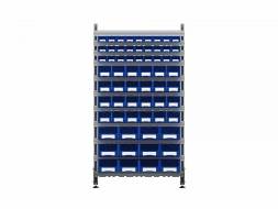 Стеллаж для пластиковых лотков ДВК SORTEX односторонний 1800x1000x450.05