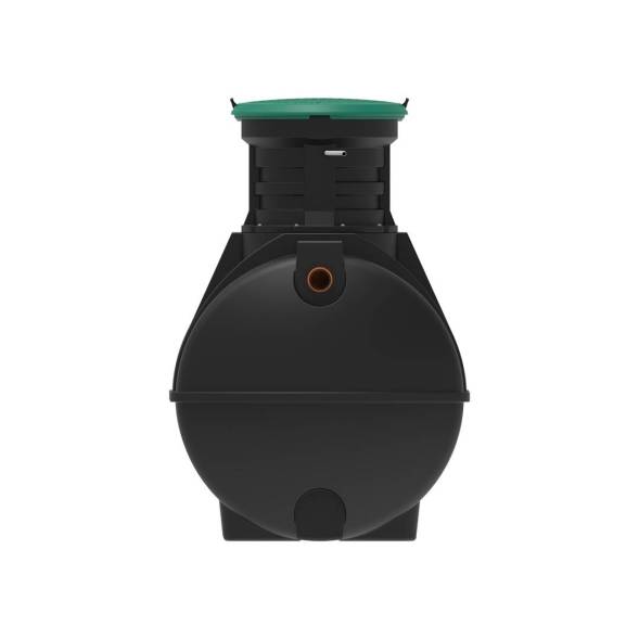 Автономная канализация Rostok Ground 8 с горловиной 1000 мм и принудительным отведением, 3500 л, черный [504.3000.899.001]