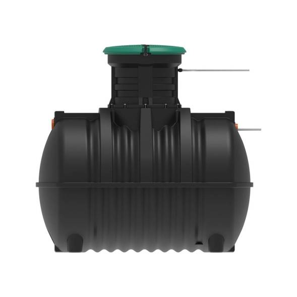 Автономная канализация Rostok Ground 8 с горловиной 1000 мм и принудительным отведением, 3500 л, черный [504.3000.899.001]