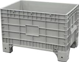 Крупногабаритный сплошной пластиковый контейнер на ножках Big Box, 1017х636х673 мм, серый [1017636673-00] 