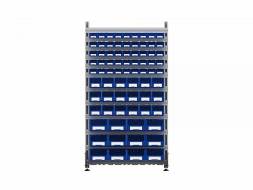 Стеллаж для пластиковых лотков ДВК SORTEX односторонний 1800x1000x450.06